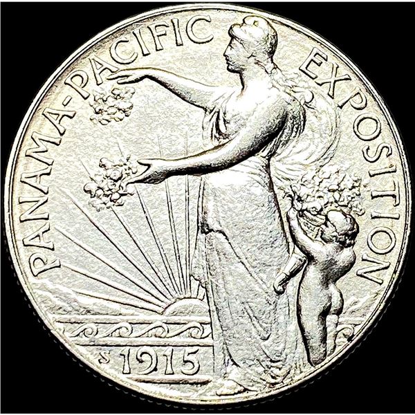 1915-S Silver Panama-Pacific Half Dollar CLOSELY UNCIRCULATED