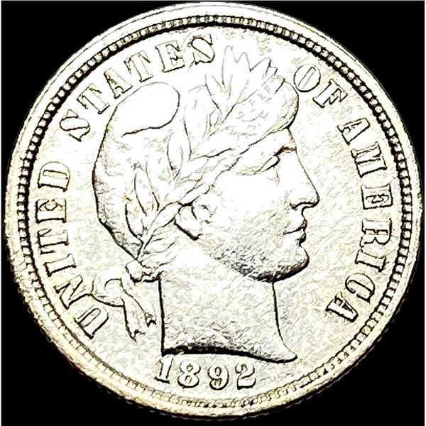 1892 Silver Barber Dime CLOSELY UNCIRCULATED