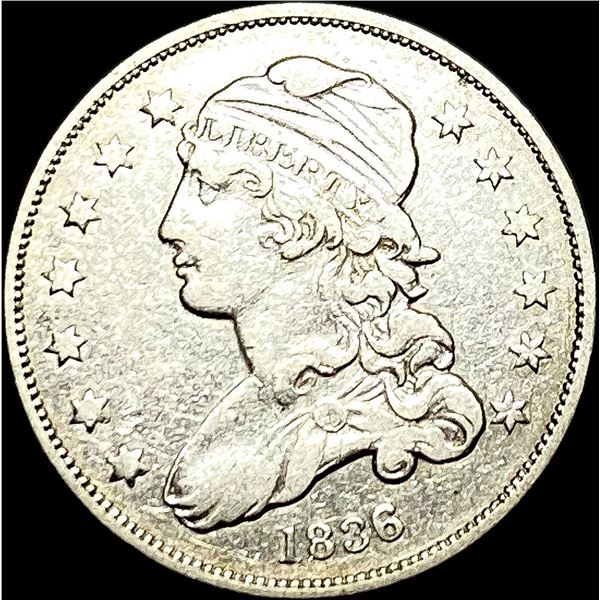 1836 Capped Bust Silver Quarter NEARLY UNCIRCULATED