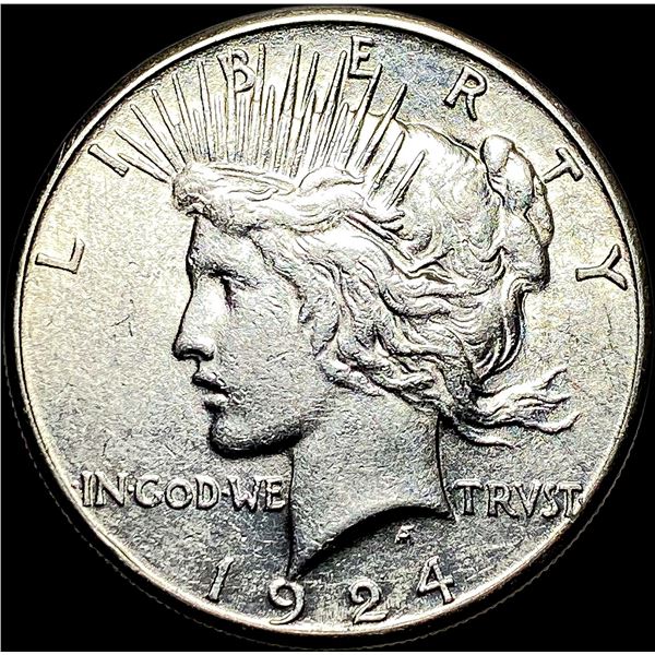 1924 Silver Peace Dollar CLOSELY UNCIRCULATED