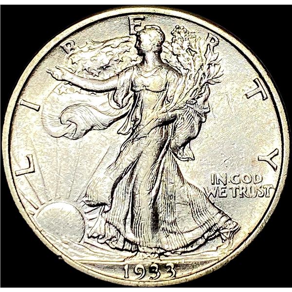 1933-S Silver Half Dollar Walking Liberty CLOSELY UNCIRCULATED