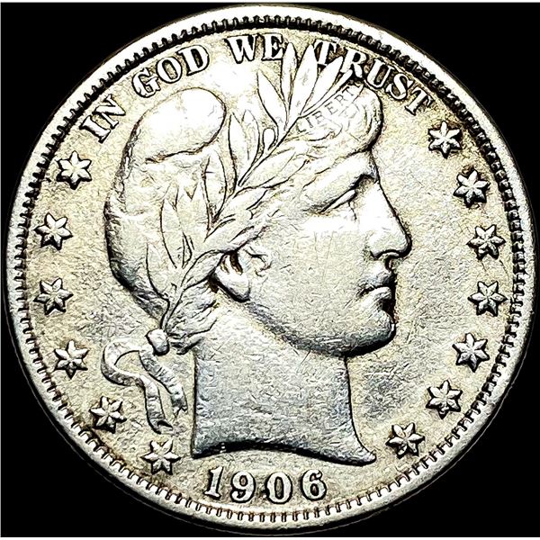 1906-D Silver Half Dollar (Barber) NEARLY UNCIRCULATED