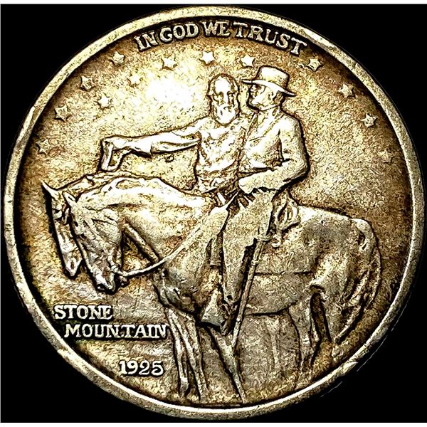 1925 Silver Half Dollar Stone Mountain NEARLY UNCIRCULATED