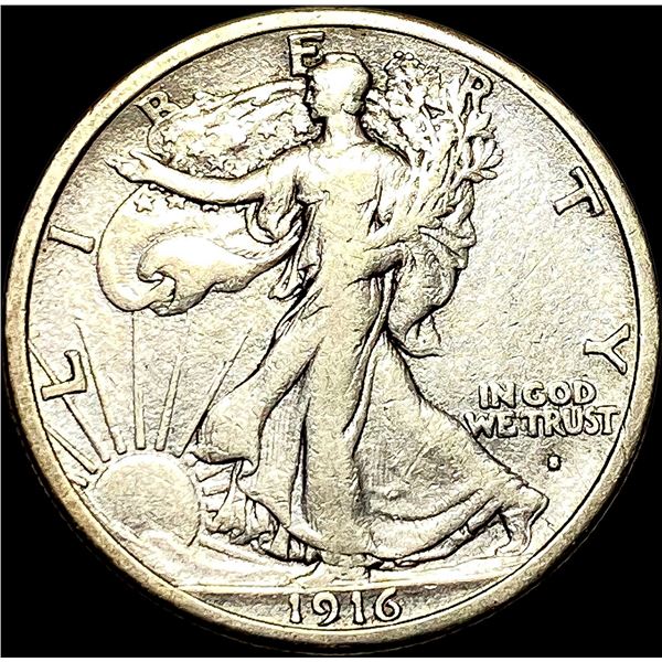 1916 Walking Liberty Half Dollar NEARLY UNCIRCULATED