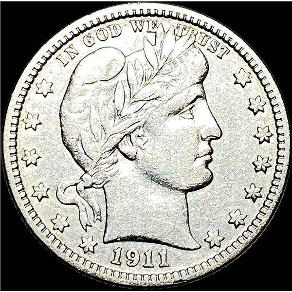 1911 Barber Silver Quarter NEARLY UNCIRCULATED