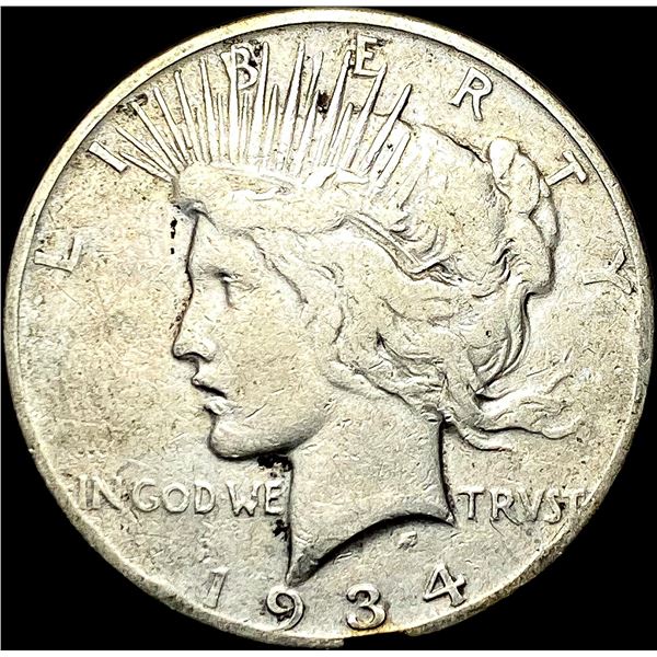 1934 Silver Peace Dollar LIGHTLY CIRCULATED