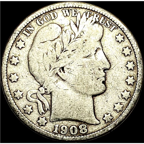 1908-O Silver Barber Half Dollar NICELY CIRCULATED