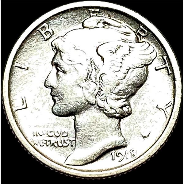 1918 Mercury Dime CLOSELY UNCIRCULATED