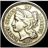 1866 Nickel Three-Cent Piece NEARLY UNCIRCULATED