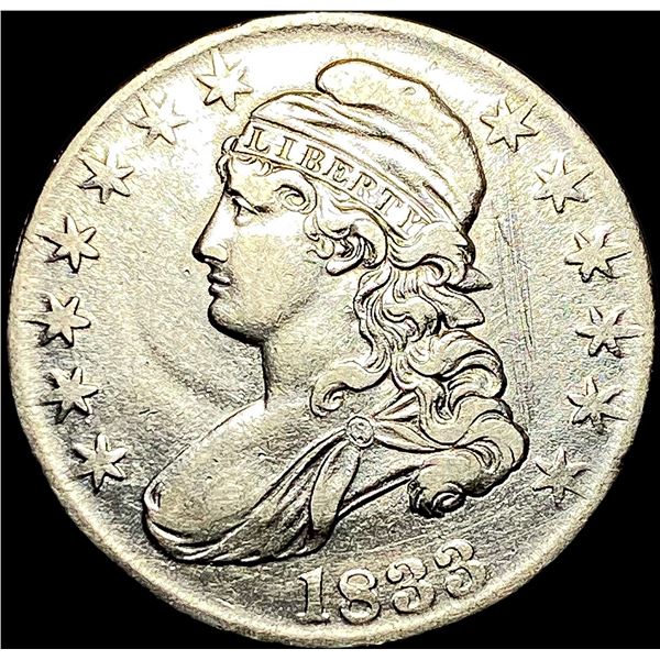 1833 Capped Bust Half Dollar NEARLY UNCIRCULATED