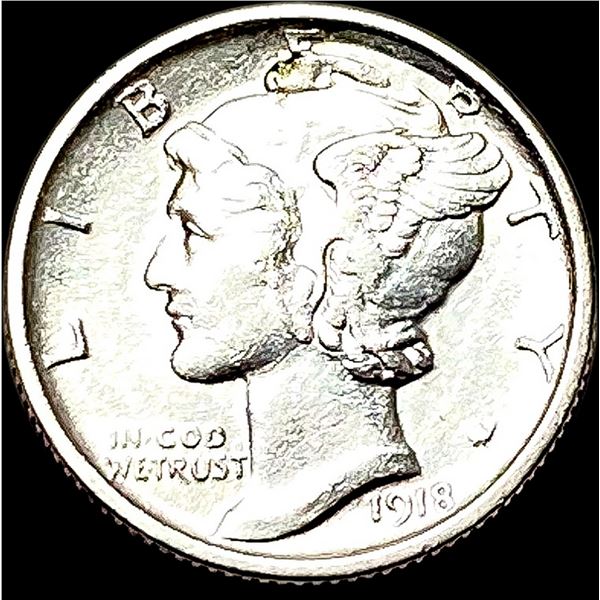 1918 Mercury Dime CLOSELY UNCIRCULATED