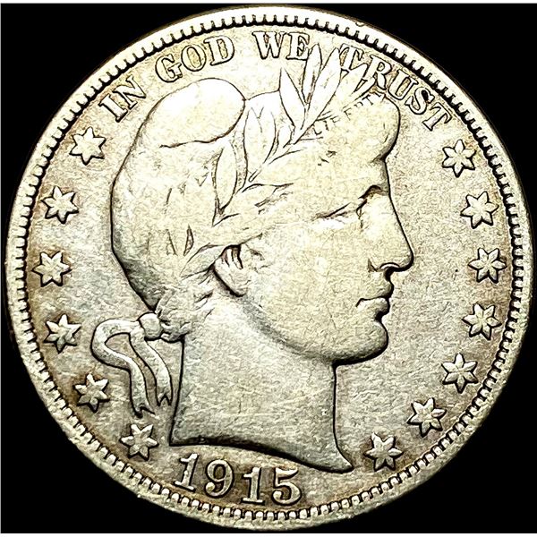 1915-D Silver Barber Half Dollar NICELY CIRCULATED
