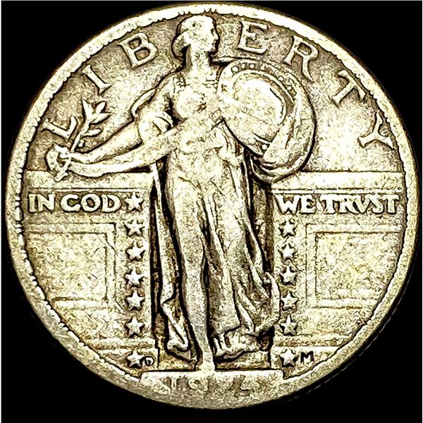 1924-D Silver Standing Liberty Quarter LIGHTLY CIRCULATED