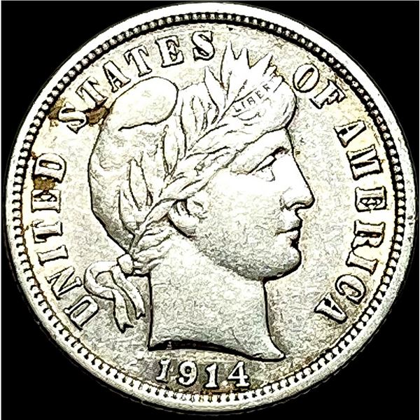 1914-D Silver Barber Dime CLOSELY UNCIRCULATED