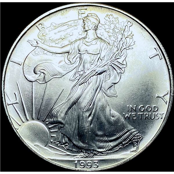 1993 1 oz Silver American Eagle $1 SUPERB GEM BU