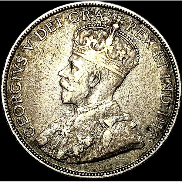 1913 Canada Silver 50 Cents LIGHTLY CIRCULATED