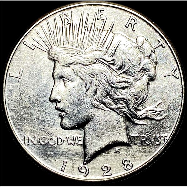 1928 Silver Peace Dollar NEARLY UNCIRCULATED