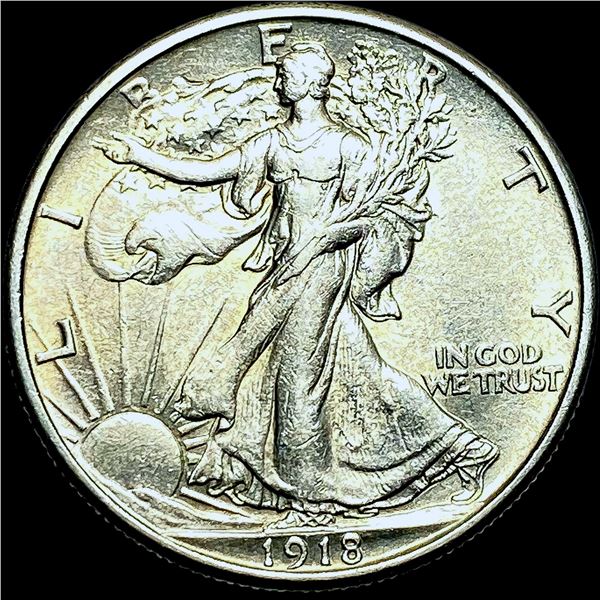 1918 Walking Liberty Half Dollar CHOICE AU