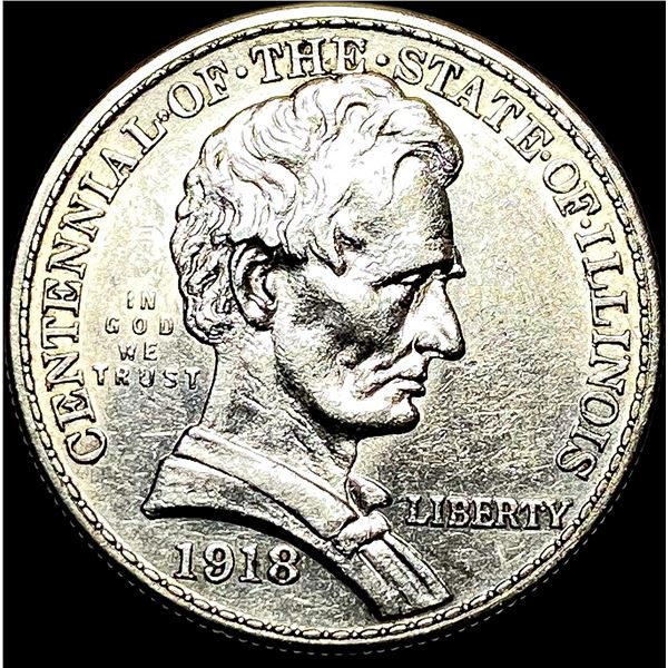 1918 Illinois Centennial Silver Half Dollar UNCIRCULATED