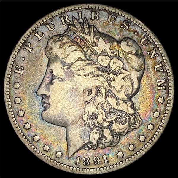 1891-O Silver Morgan Dollar ABOUT UNCIRCULATED