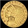 1910 Indian Head $5 Gold Half Eagle CLOSELY UNCIRCULATED