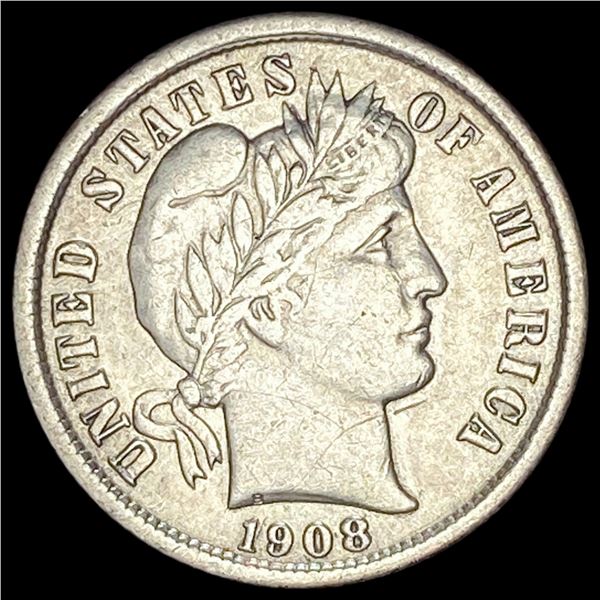 1908 Barber Dime UNCIRCULATED