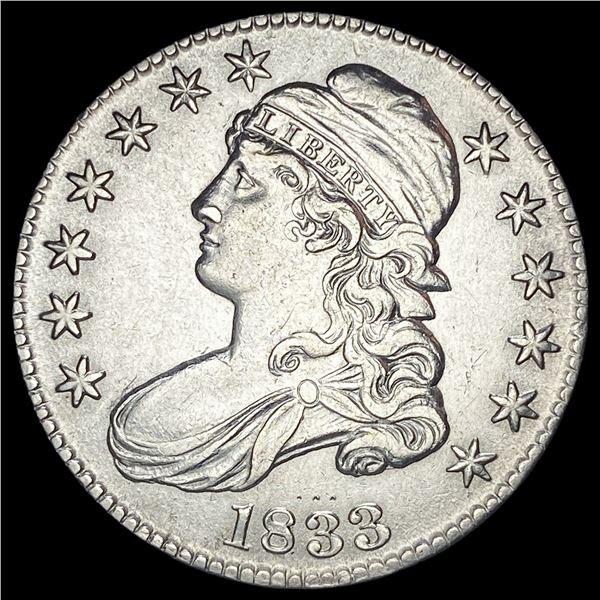 1833 Capped Bust Half Dollar CLOSELY UNCIRCULATED
