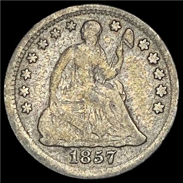 1857 Seated Liberty Half Dime LIGHTLY CIRCULATED
