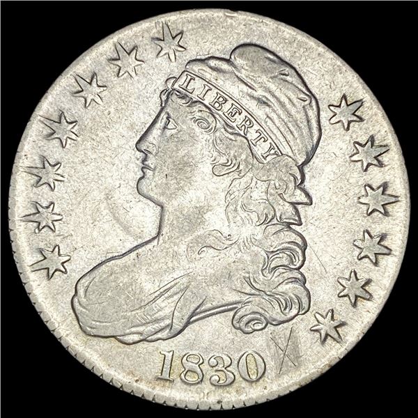 1830 Capped Bust Half Dollar NEARLY UNCIRCULATED