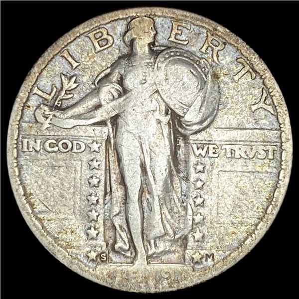 1927-S Silver Standing Liberty Quarter LIGHTLY CIRCULATED