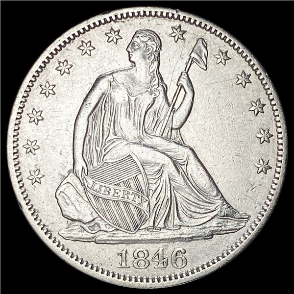1846 Silver Half Dollar (Seated Liberty) CLOSELY UNCIRCULATED