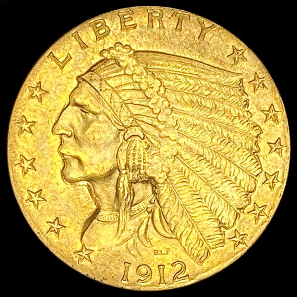 1912 Indian Head $2.5 Gold Quarter Eagle UNCIRCULATED