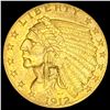 1912 Indian Head $2.5 Gold Quarter Eagle UNCIRCULATED