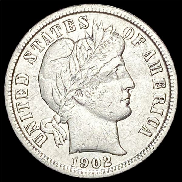 1902 Barber Dime NEARLY UNCIRCULATED