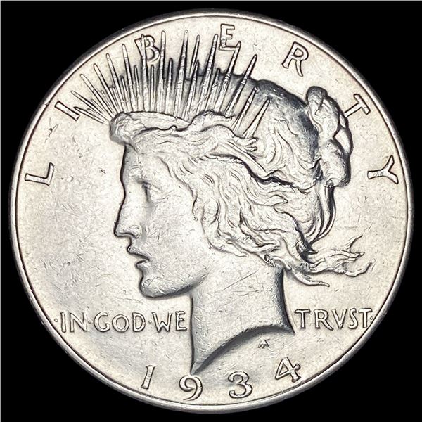 1934 Silver Peace Dollar CLOSELY UNCIRCULATED