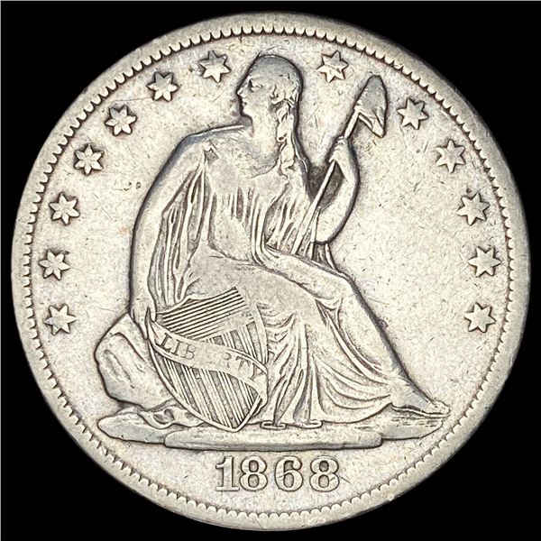 1868-S Silver Half Dollar LIGHTLY CIRCULATED