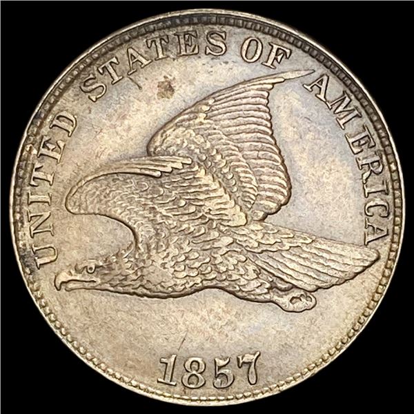1857 Copper-Nickel Flying Eagle Cent CLOSELY UNCIRCULATED