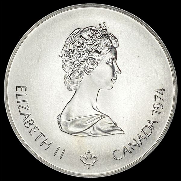 1974 Canada Silver 5 Dollars Montreal Olympics SUPERB GEM BU