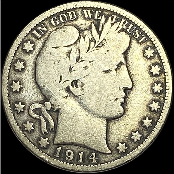 1914 Barber Half Dollar NICELY CIRCULATED
