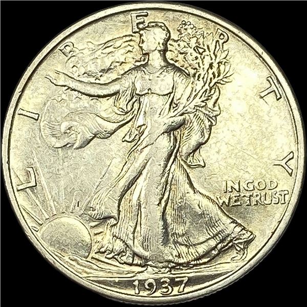 1937-S Silver Half Dollar CLOSELY UNCIRCULATED