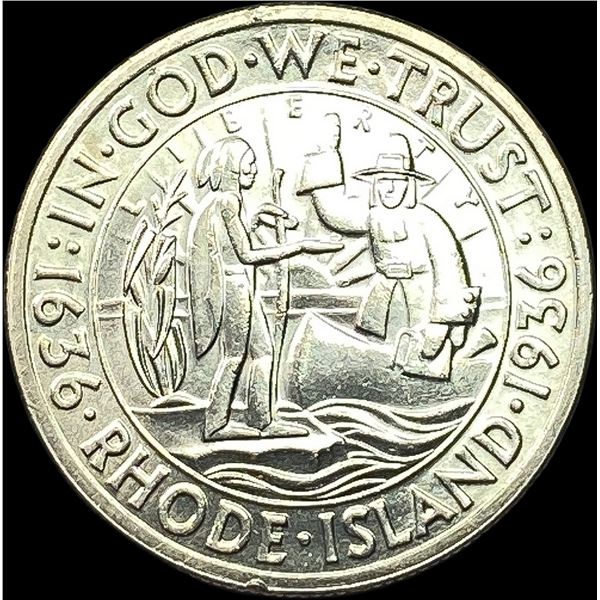 1936 Silver Rhode Island Tercentenary Half Dollar UNCIRCULATED