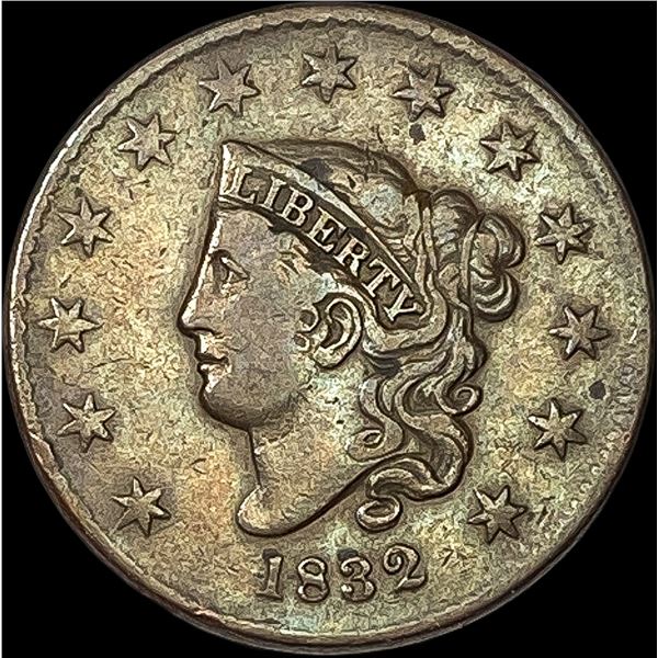 1832 Coronet Head Large Cent NEARLY UNCIRCULATED