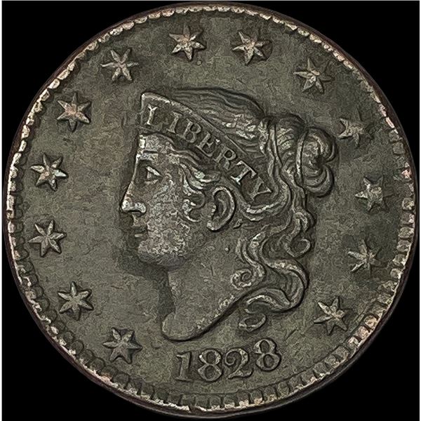 1828 Copper Large Cent NEARLY UNCIRCULATED