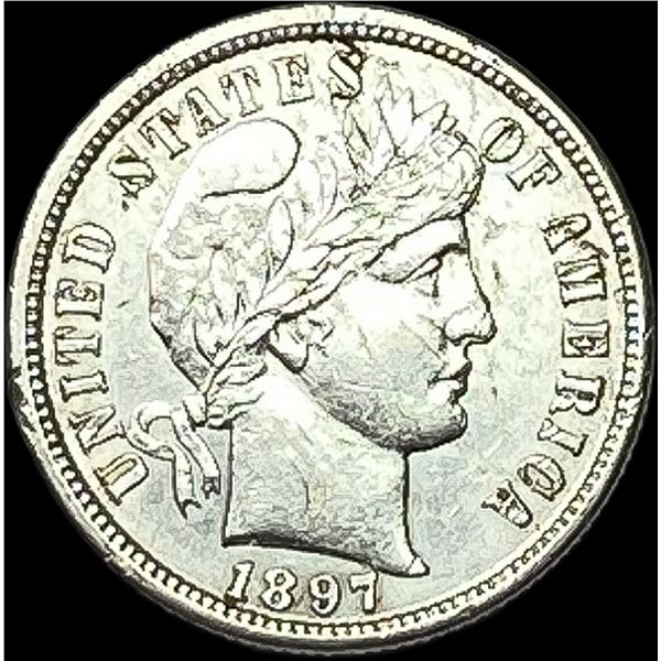 1897-S Silver Barber Dime CLOSELY UNCIRCULATED