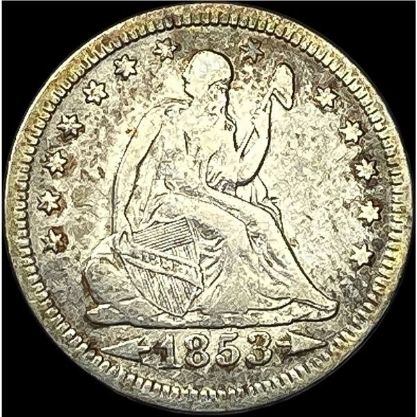1853 Arrows Seated Liberty Quarter LIGHTLY CIRCULATED