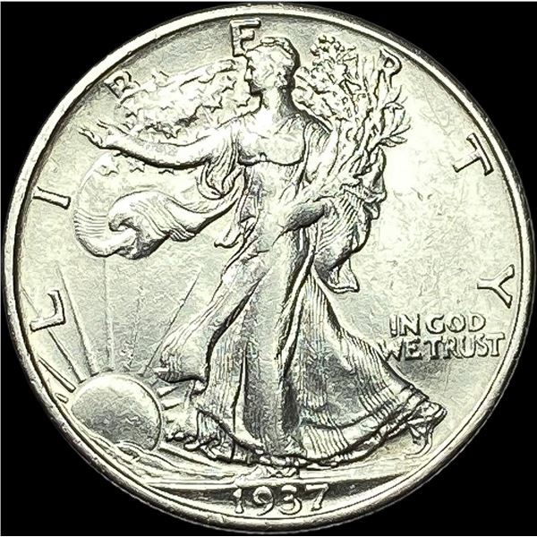 1937-S Silver Half Dollar Walking Liberty CHOICE AU