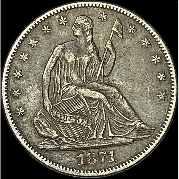 1871 Seated Liberty Half Dollar CLOSELY UNCIRCULATED