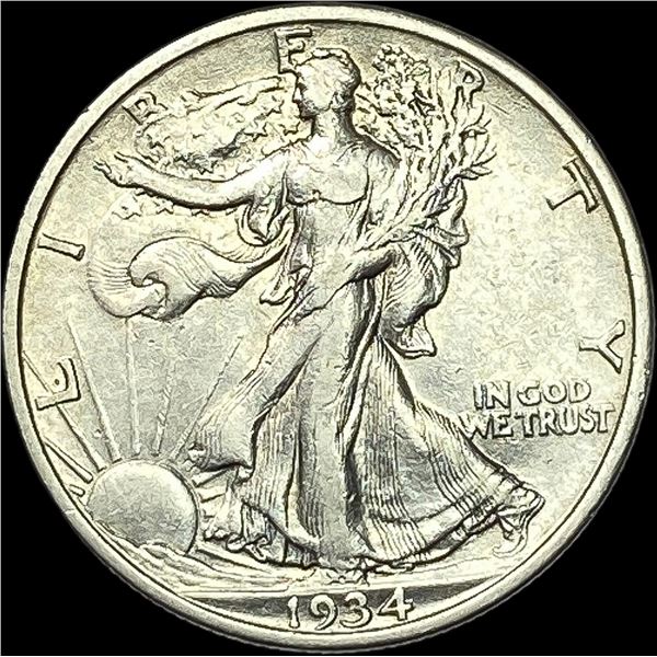 1934-S Silver Walking Liberty Half Dollar NEARLY UNCIRCULATED