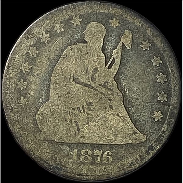 1876-CC Silver Quarter Dollar NICELY CIRCULATED