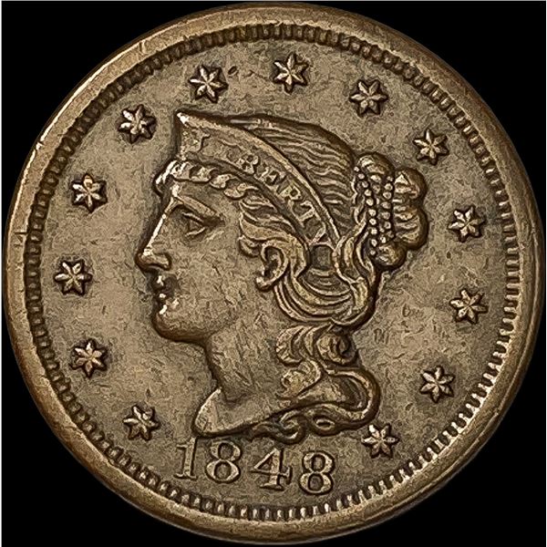 1848 Braided Hair Large Cent CLOSELY UNCIRCULATED